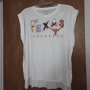 Texas Longhorns Women's White Muscle Tee